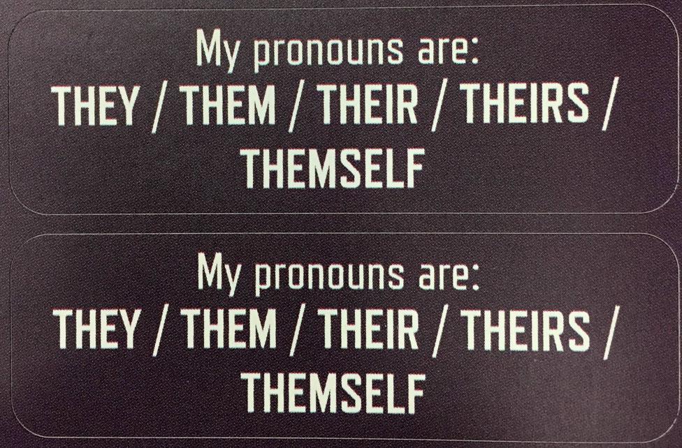 Pronoun sticker