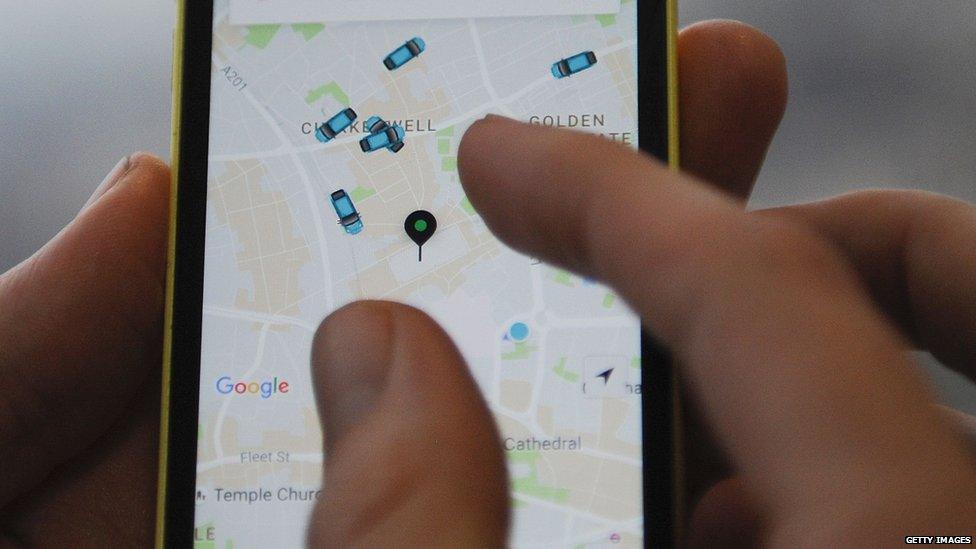 Uber mobile app