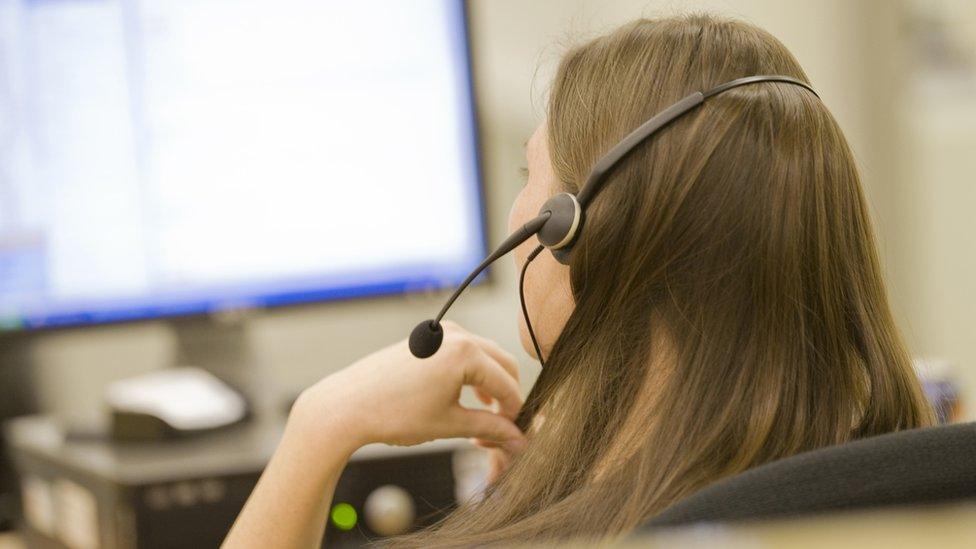 Call centre worker