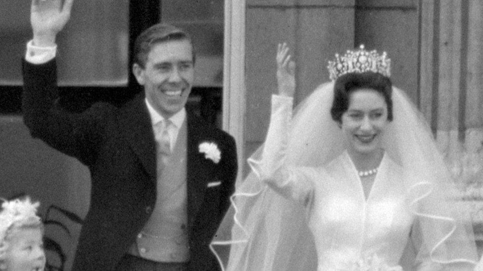 Lord Snowdon and Princess Margaret on their wedding day in 1960