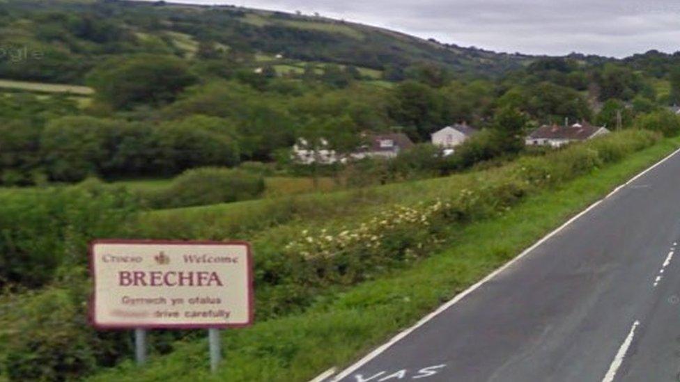 Brechfa sign