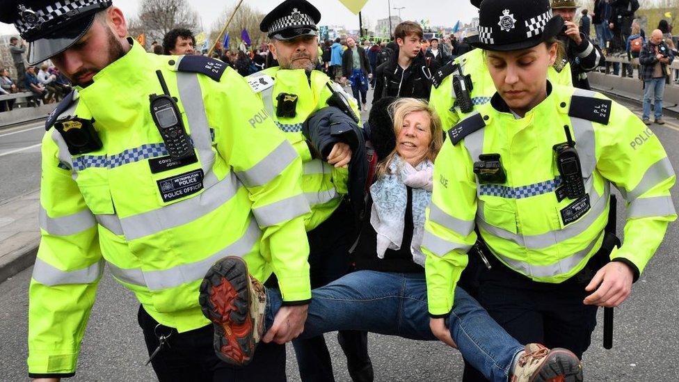 Arrests on Waterloo Bridge