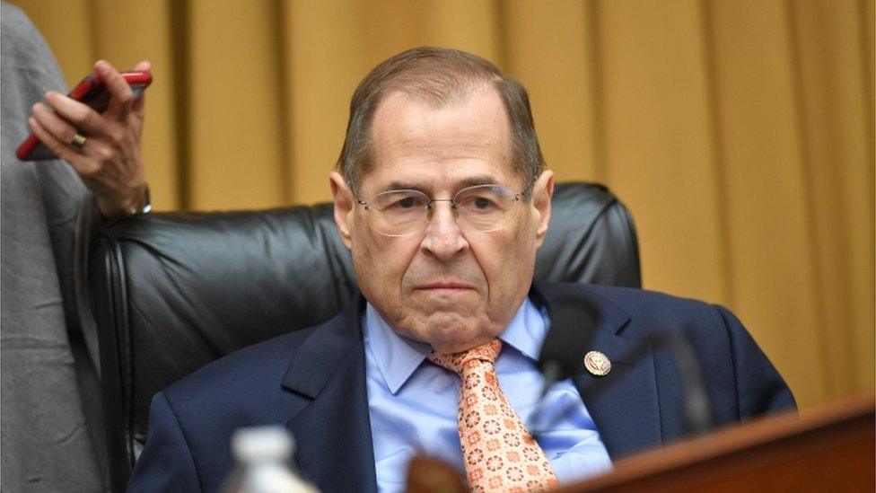 Chairman of the House Judiciary Committee, US Representative Jerry Nadler, waits during a hearing to hear testimony from former White House lawyer Don McGahn on the Mueller report,