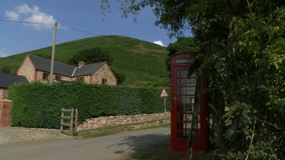 Phone box near the Longmynd