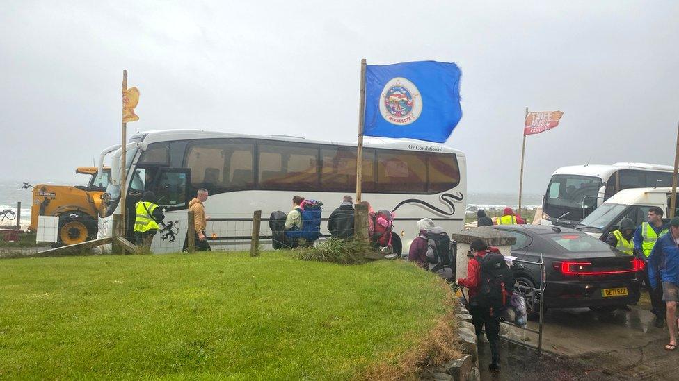 Tiree Music Festival organised buses to transport people to overnight accommodation