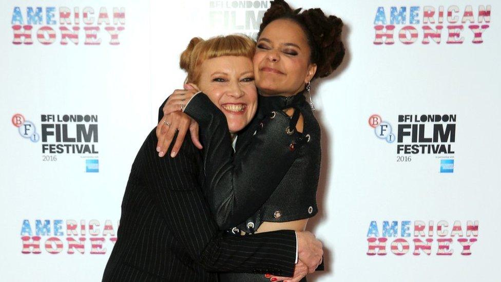 Andrea Arnold and Sasha Lane