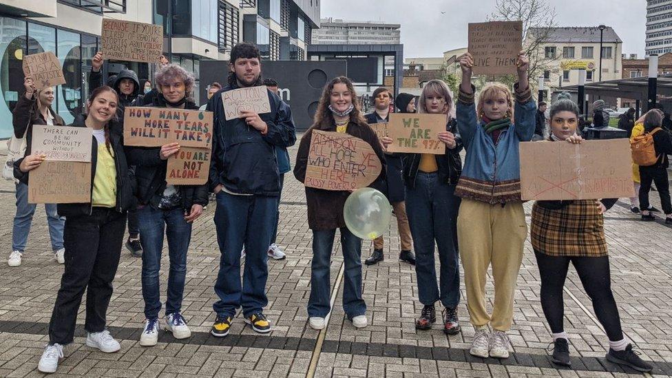 The protest at the University of Essex