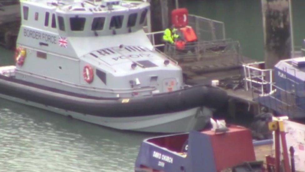 Migrants brought ashore in Kent