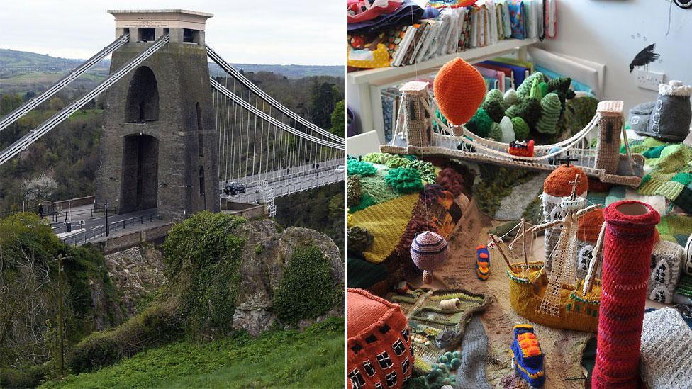 Suspension Bridge - real and wool