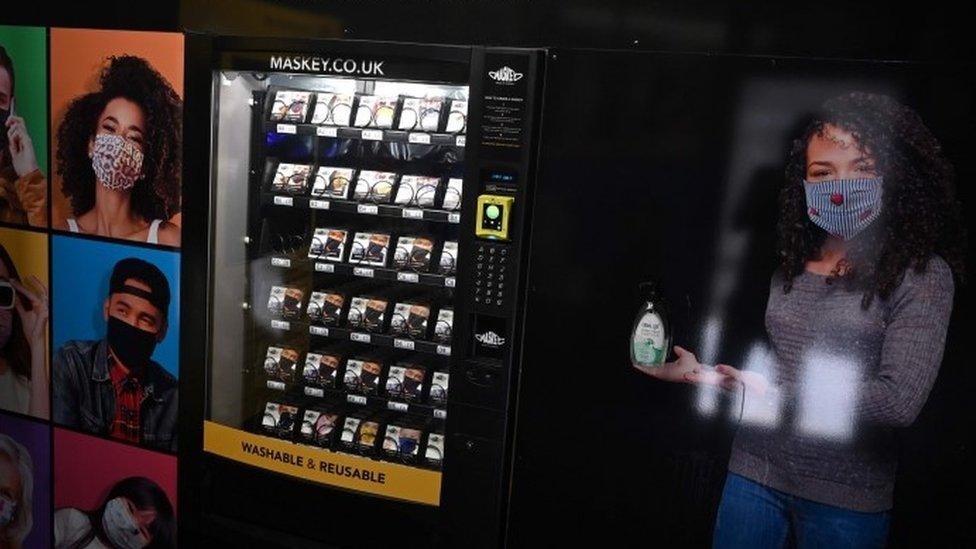 Face mask vending machine in London