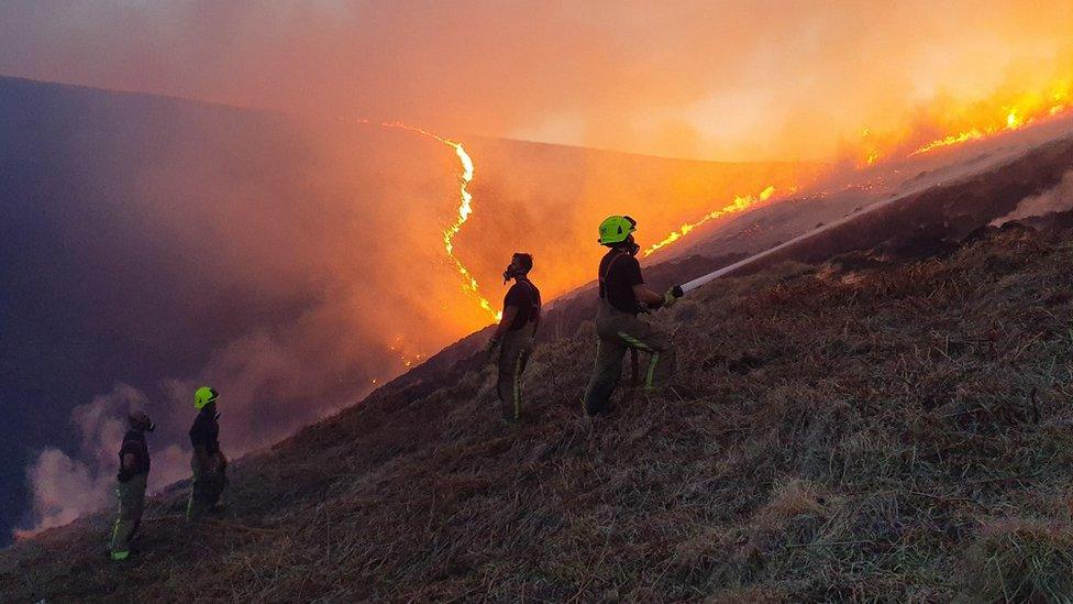 Moorland fire