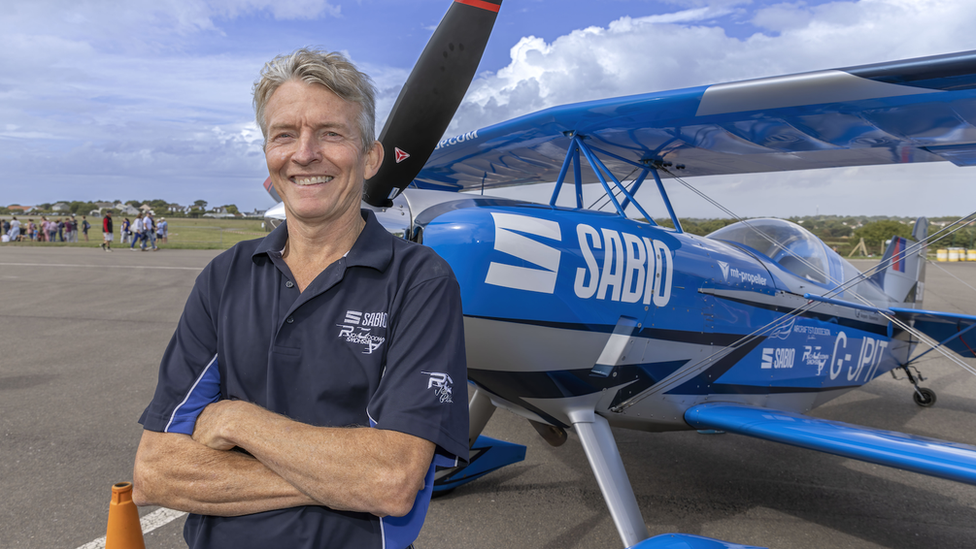 Rich Goodwin with aircraft