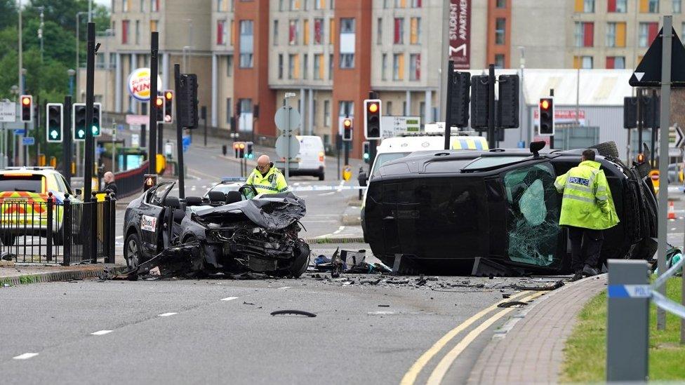 Stockton crash scene