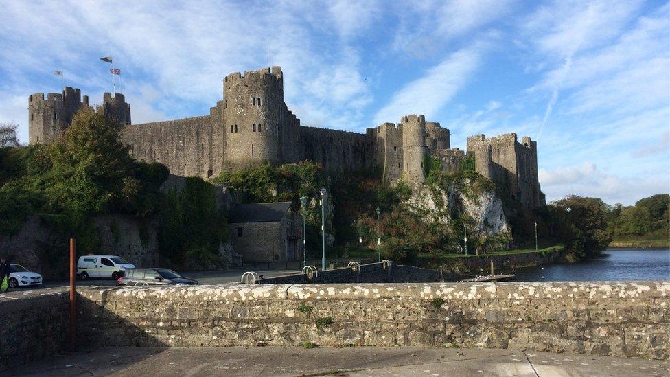 The statue will be erected on a bridge overlooking Pembroke Castle