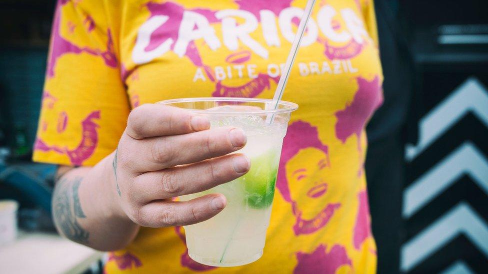 A drink being served at Carioca at Boxpark Croydon