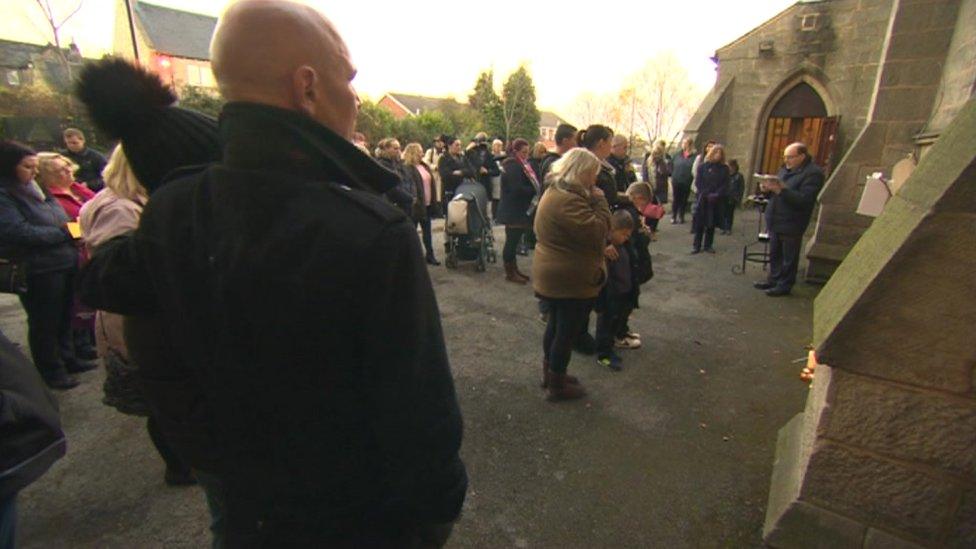 The ceremony at St Peter's