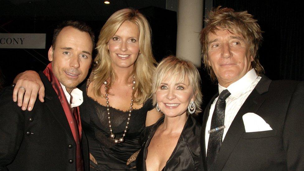 David Furnish, Penny Lancaster, Lulu and Rod Stewart