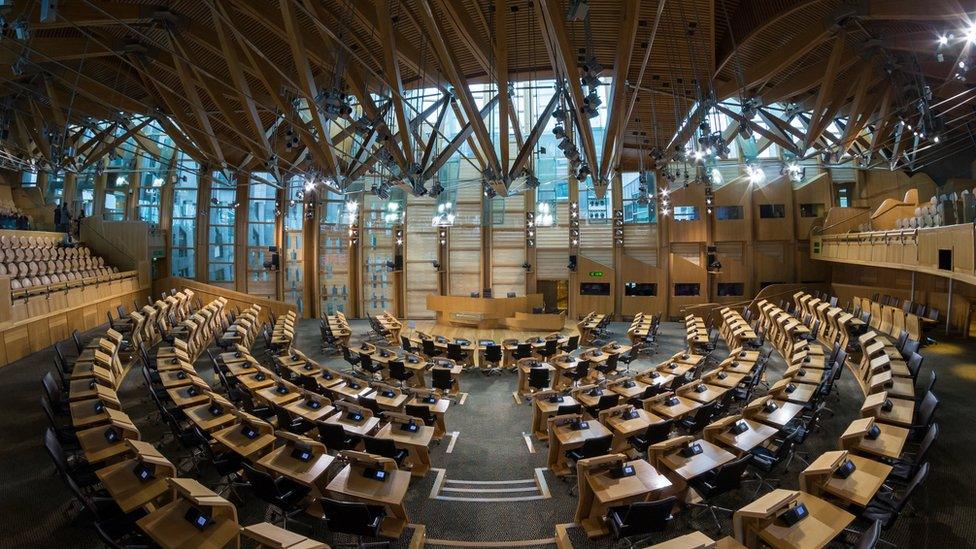 Holyrood debating chamber