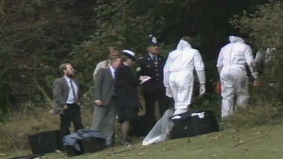 Police at scene in 1986