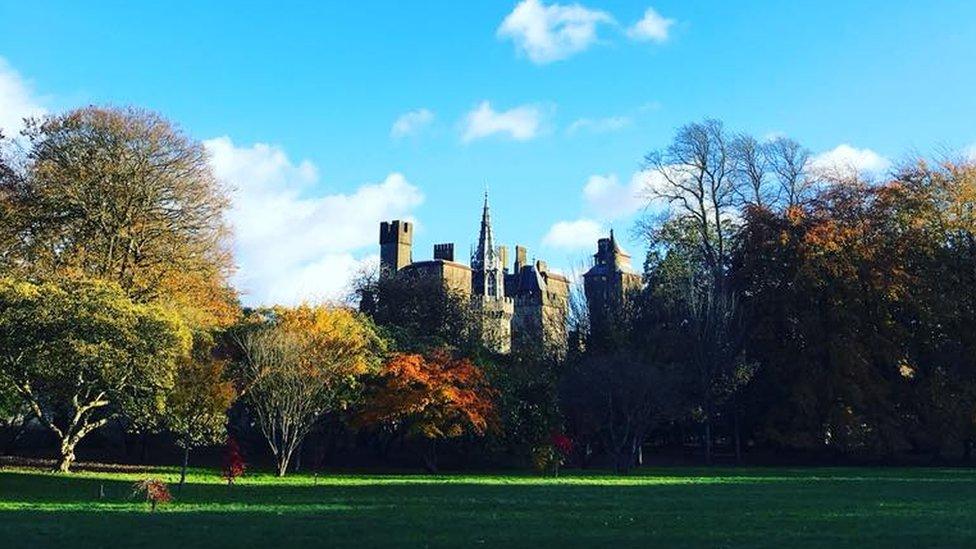 Cardiff Castle from Bute Park