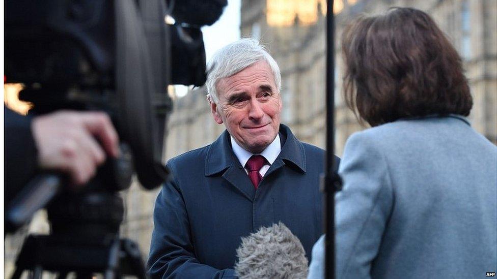 Shadow chancellor John McDonnell