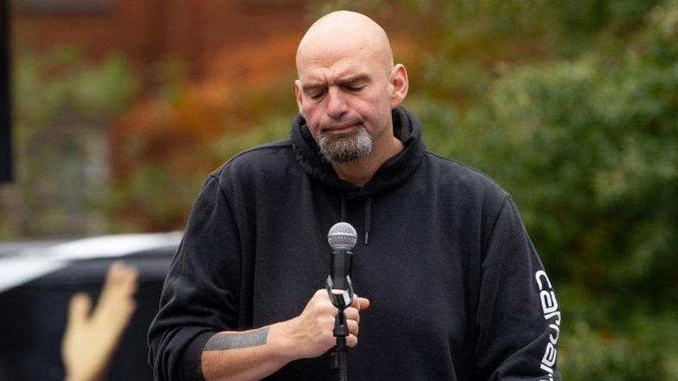 John Fetterman at a campaign event