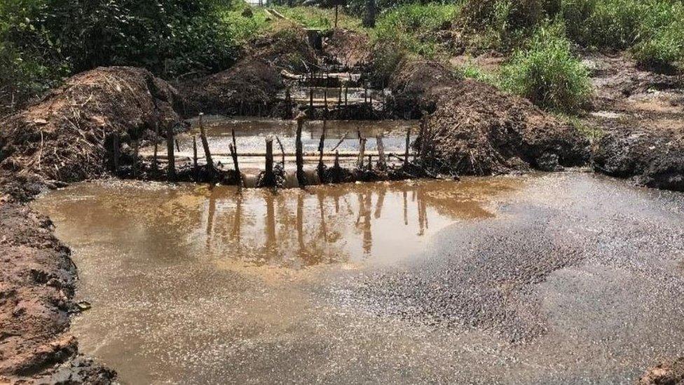 Polluted water in DR Congo