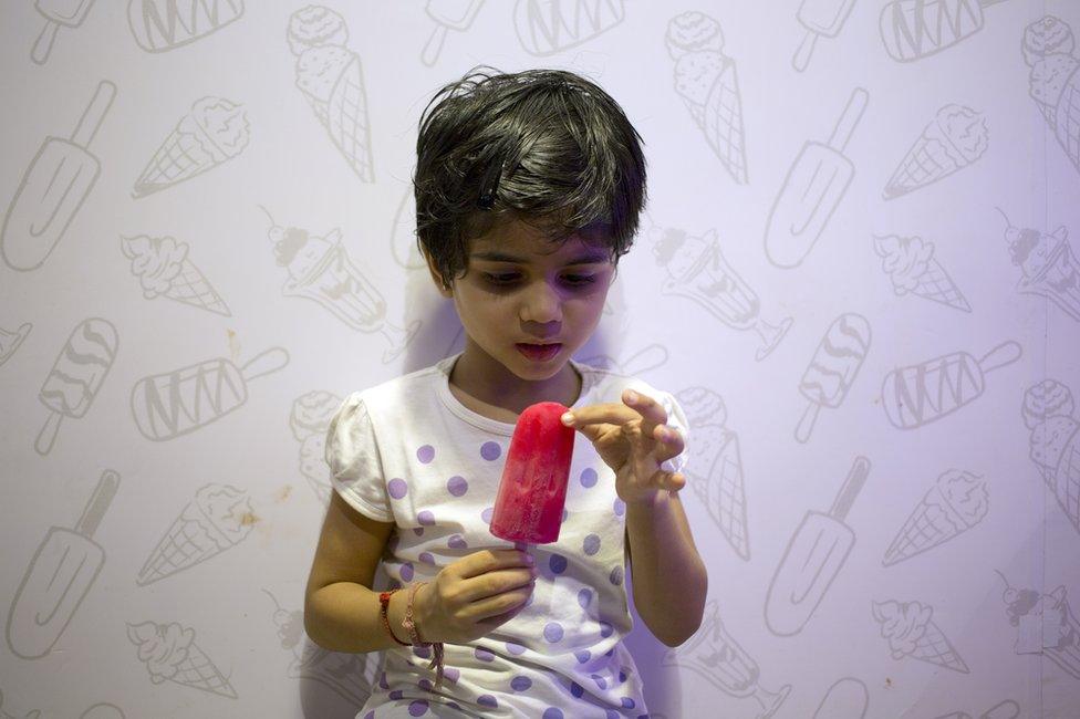 Ahmedabad girl having ice cream