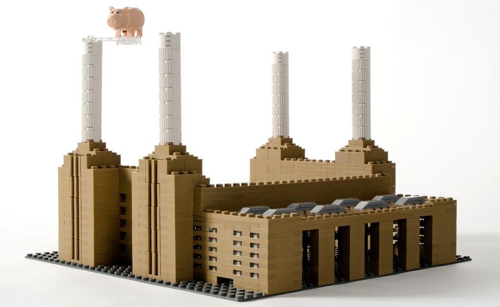 A Lego version of Battersea Power Station