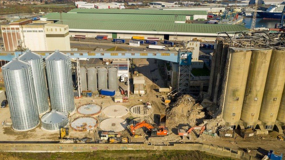 Grain terminal at Tilbury