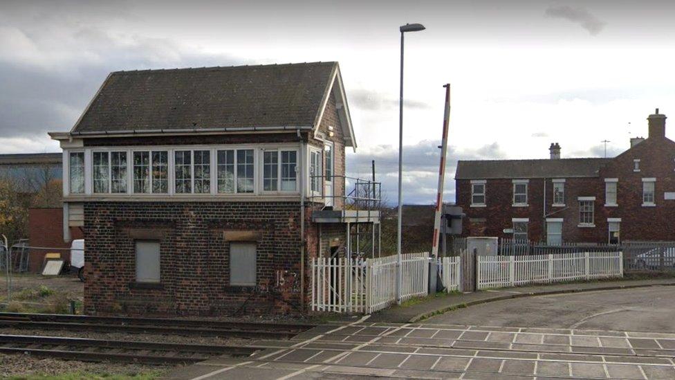 Signal box at Whitehouse junction near Middlesbrough dock