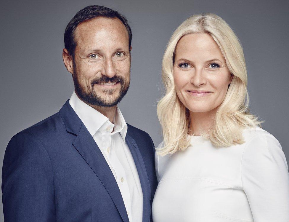 Crown Prince Haakon pictured with Princess Mette-Marit