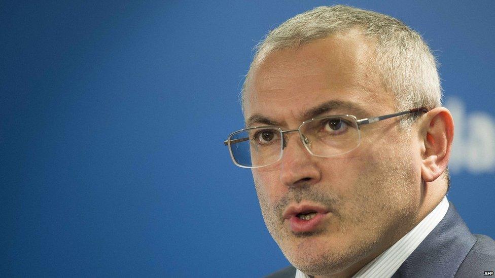 Mikhail Khodorkovsky, founder of Open Russia, speaking at the Atlantic Council in Washington (June 2015)