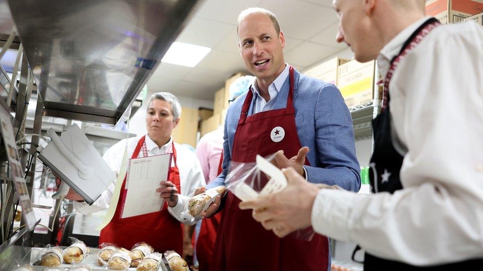 Prince William at Pret A Manger