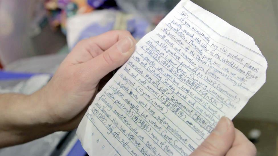 Letter from Masanjia labour camp found inside Halloween decorations