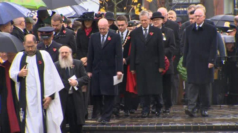 Remembrance Sunday commemorations at Belfast City Hall