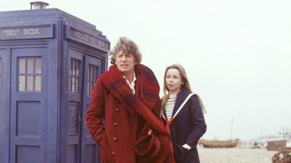 Tom Baker and Lalla Ward in the Doctor Who adventure The Leisure Hive