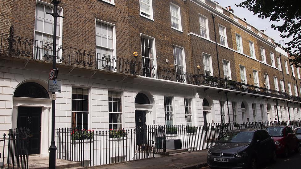 Cartref Griffith Davies yn Duncan Terrace Islington fel y mae heddiw