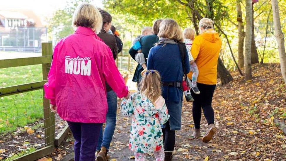 Freelance Mum group out walking