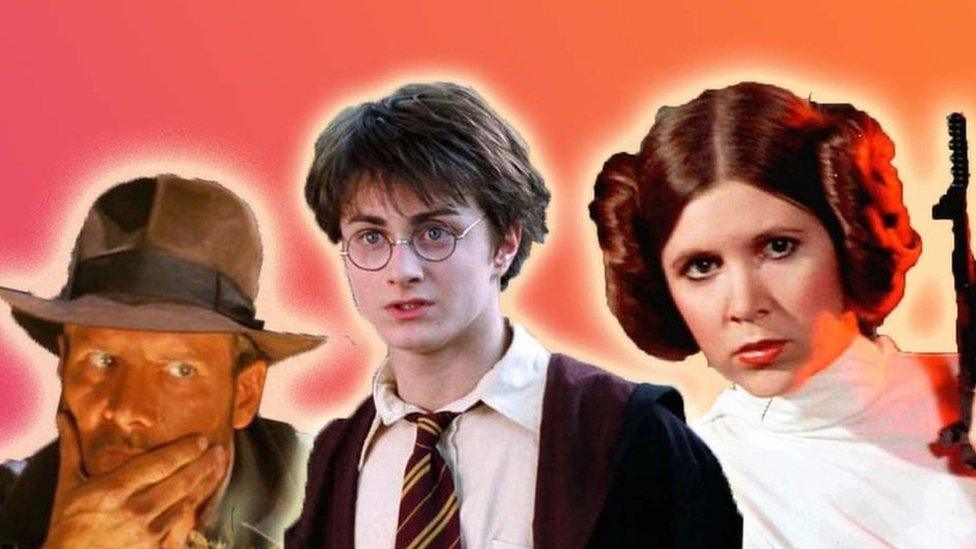 Indiana Jones, Harry Potter, Princess Leia