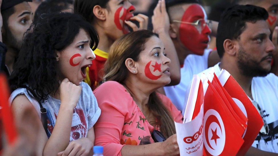 Tunisian fans in Tunis