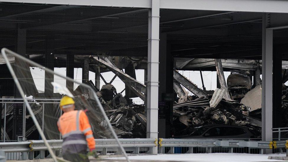 Destroyed car park