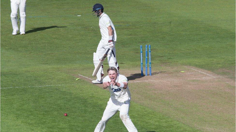 Dan Douthwaite celebrating