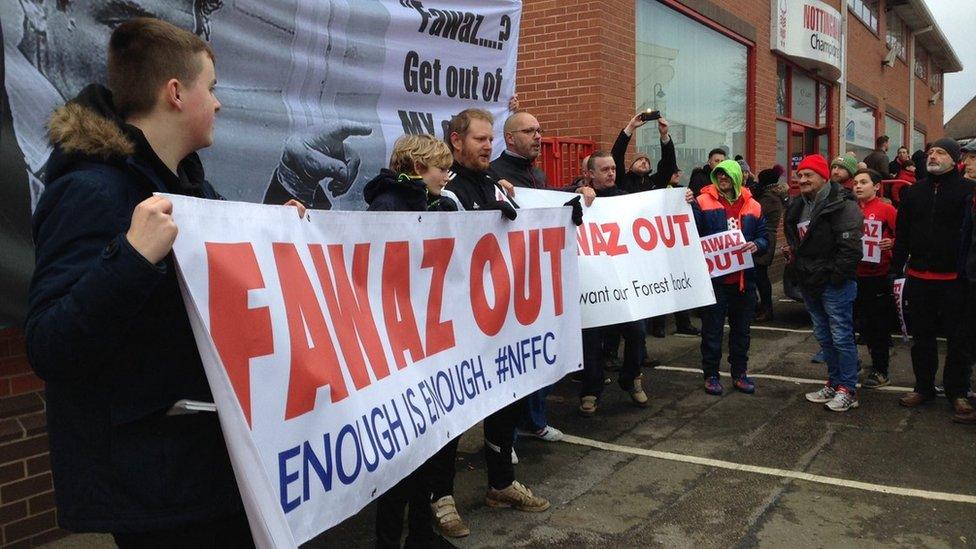 Nottingham Forest chairman protest at City ground