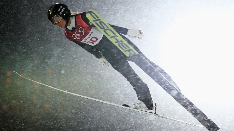 Carina Vogt at the 2018 Olympic Games