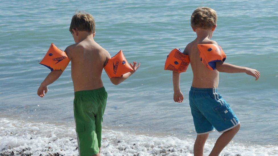 Children on a beach