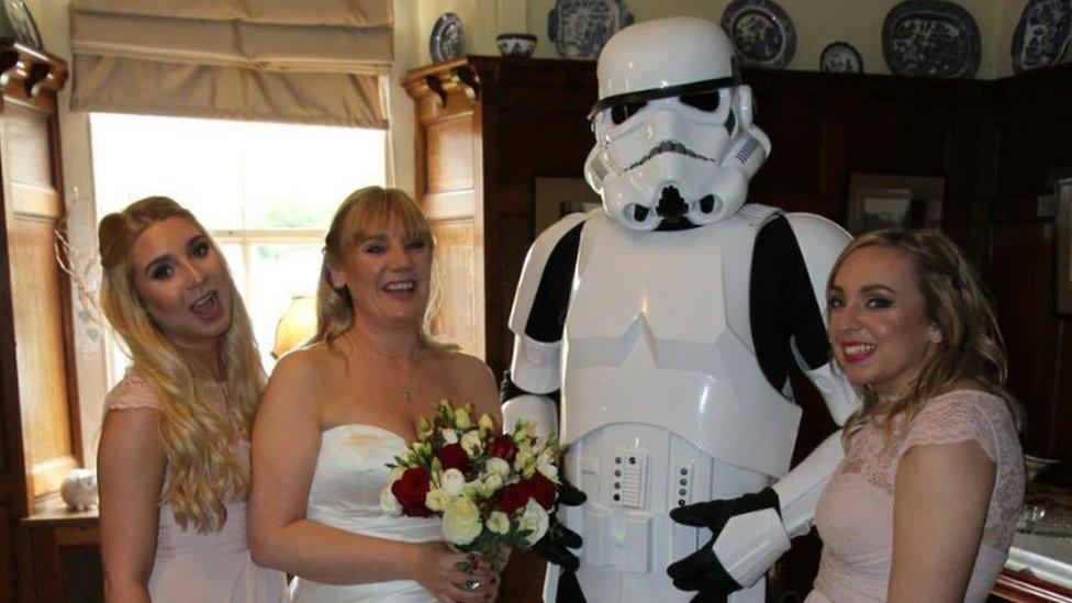 Stormtrooper at wedding