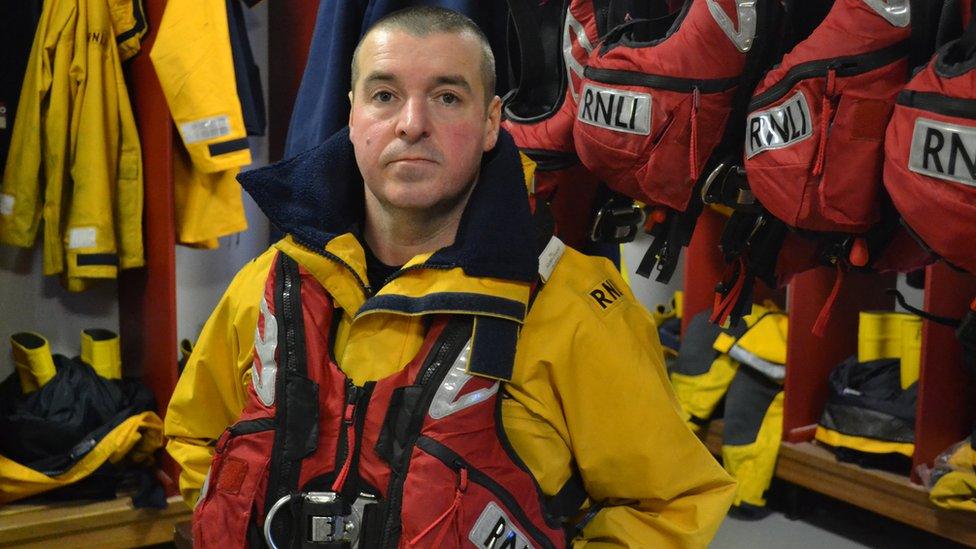 RNLI lifeboat Michael Grant says there was no way the boat could go back