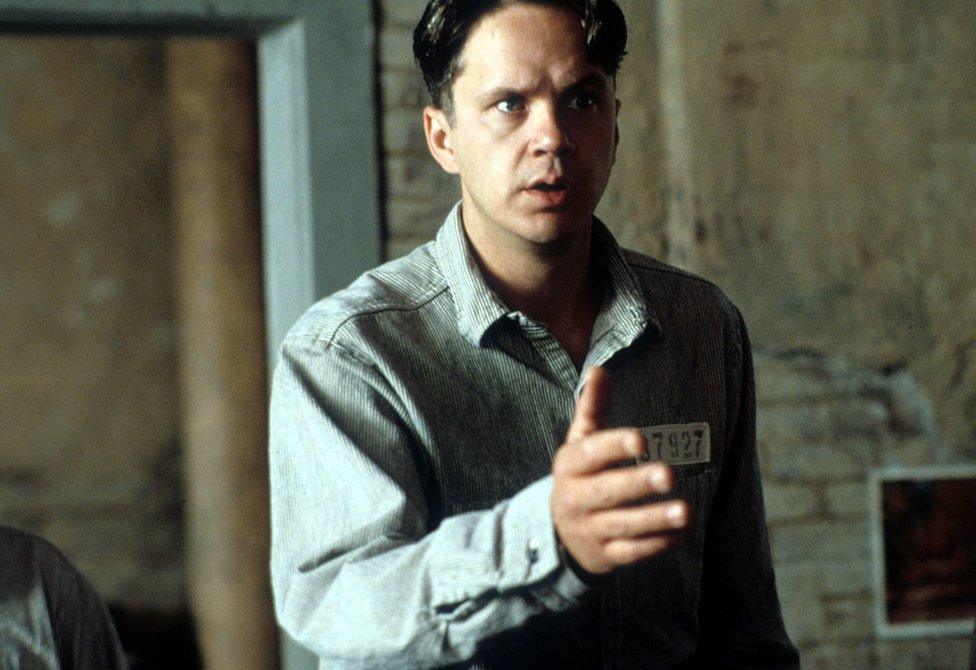 Tim Robbins in a scene from the film 'The Shawshank Redemption'