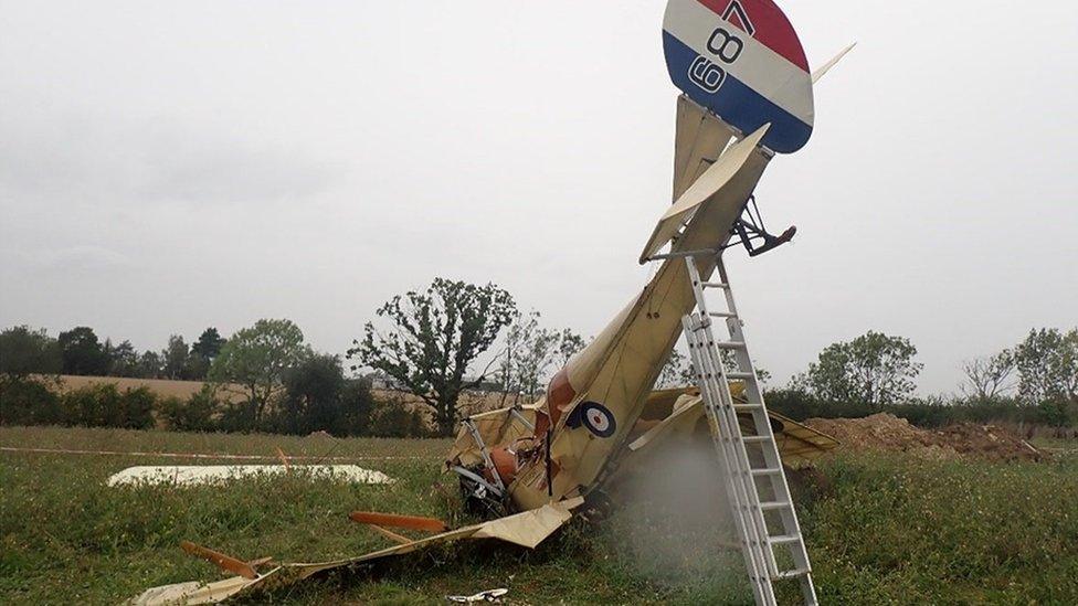 Crashed plane